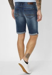 Redpoint Jeansbermudas SHERBROOKE 5-Pocket Jeans Bermudas Blau/Dunkelblau