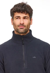 Jeff Green Fleecepullover Jona Dunkelblau/Grau/Dunkelgrau