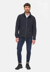 Jeff Green Fleecejacke Ivar Dunkelblau/Grau/Blau/Dunkelgrau