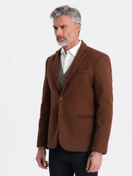 OMBRE Sakko Herren Sakko Braun/Khaki/Dunkelrot