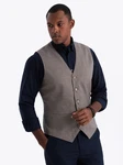 OMBRE Anzugweste Jacquard Herrenweste Casual Khaki/Braun/Grau/Beige