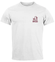 Neverless Print-Shirt Herren T-Shirt Backprint Good Vibes Only Lila/Weiß/Dunkelrot/Rot