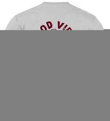 Neverless Print-Shirt Herren T-Shirt Backprint Good Vibes Only Dunkelrot/Grau/Hellgrau