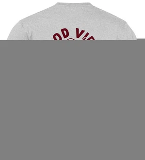 Neverless Print-Shirt Herren T-Shirt Backprint Good Vibes Only Dunkelrot/Grau/Hellgrau
