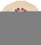 Neverless Print-Shirt Herren T-Shirt Backprint Good Vibes Only Lila/Rot/Weiß/Khaki