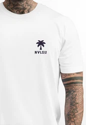 Neverless Herren T-Shirt Print Into the Jungle Lila/Orange/Schwarz/Weiß/Grün