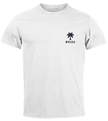 Neverless Herren T-Shirt Print Into the Jungle Lila/Orange/Schwarz/Weiß/Grün