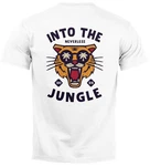 Neverless Herren T-Shirt Print Into the Jungle Lila/Orange/Schwarz/Weiß/Grün