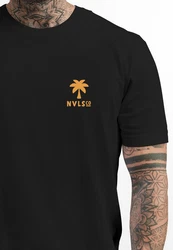 Neverless Herren T-Shirt Print Into the Jungle Dunkelgrün/Orange/Braun/Schwarz/Grün