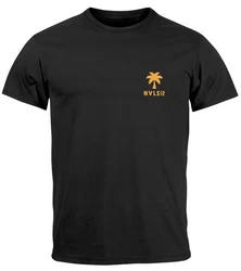 Neverless Herren T-Shirt Print Into the Jungle Dunkelgrün/Orange/Braun/Schwarz/Grün