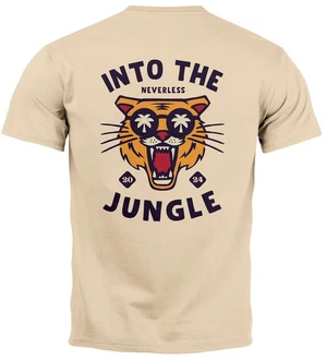 Neverless Herren T-Shirt Print Into the Jungle Beige/Khaki/Braun Neverless Herren T-Shirt Print Into the Jungle Beige/Khaki/Braun