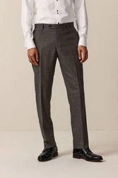 Next Anzughose Tailored Fit mit Struktur und Besatz Khaki/Grau/Braun/Dunkelgrau/Hellgrau