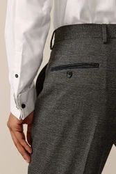 Next Anzughose Tailored Fit mit Struktur und Besatz Khaki/Grau/Braun/Dunkelgrau/Hellgrau