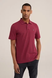 WE Fashion Poloshirt Dunkelrot/Rot/Bordeaux/Rosa