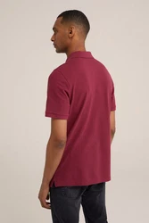 WE Fashion Poloshirt Dunkelrot/Rot/Bordeaux/Rosa