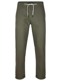 Chinohose Herren Freizeithose RIVMarco Regular Fit Leinenhose mit Zugbandverschluss