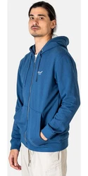 REELL Kapuzenpullover Staple Terry Zip Hoodie Blau/Hellblau/Grau