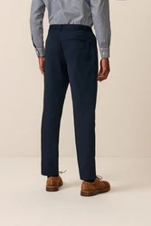 Next Stoffhose Elegante Slim Fit Hose (1-tlg) Dunkelblau/Hellblau/Blau