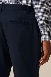 Next Stoffhose Elegante Slim Fit Hose (1-tlg) Dunkelblau/Hellblau/Blau