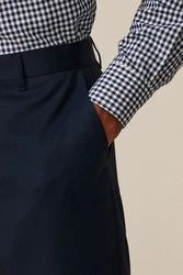 Next Stoffhose Elegante Slim Fit Hose (1-tlg) Dunkelblau/Hellblau/Blau