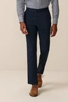 Next Stoffhose Elegante Slim Fit Hose (1-tlg) Dunkelblau/Hellblau/Blau