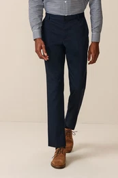 Stoffhose Elegante Slim Fit Hose mit schlichter Front (1-tlg)