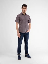 LERROS Halbarmhemd mit Geometrischem-Print Rot/Dunkelrot/Bordeaux/Lila