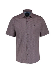 LERROS Halbarmhemd mit Geometrischem-Print Rot/Dunkelrot/Bordeaux/Lila