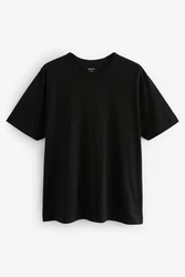Next T-Shirt Everyday T-Shirt mit Rundhalsausschnitt Schwarz