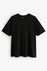Next T-Shirt Everyday T-Shirt mit Rundhalsausschnitt Schwarz
