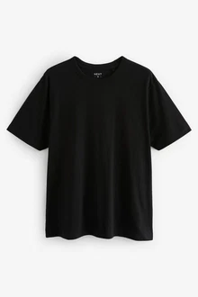 Next T-Shirt Everyday T-Shirt mit Rundhalsausschnitt Schwarz