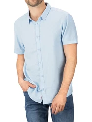riverso Herren Kurzarm Hemd RIVCarlo Regular Fit (1-tlg) Hellblau/Blau