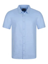 riverso Herren Kurzarm Hemd RIVCarlo Regular Fit (1-tlg) Hellblau/Blau