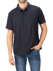 riverso Herren Kurzarm Hemd RIVCarlo Regular Fit (1-tlg) Dunkelblau/Hellblau/Blau