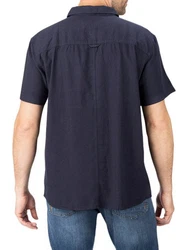 riverso Herren Kurzarm Hemd RIVCarlo Regular Fit (1-tlg) Dunkelblau/Hellblau/Blau