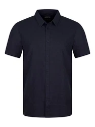 riverso Herren Kurzarm Hemd RIVCarlo Regular Fit (1-tlg) Dunkelblau/Hellblau/Blau