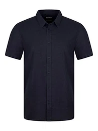 Kurzarmhemd Herren Kurzarm Leinen Hemd RIVCarlo Regular Fit (1-tlg)