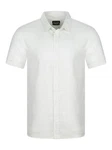 riverso Herren Kurzarm Hemd RIVCarlo Regular Fit (1-tlg) Weiß/Creme