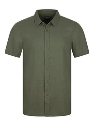 Kurzarmhemd Herren Kurzarm Leinen Hemd RIVCarlo Regular Fit (1-tlg)