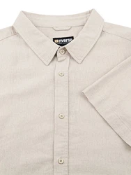 riverso Herren Kurzarm Hemd RIVCarlo Regular Fit (1-tlg) Khaki/Beige/Weiß/Braun