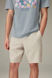 Next Shorts Signature Leinen-Shorts Khaki/Beige/Weiß/Braun