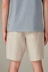 Next Shorts Signature Leinen-Shorts Khaki/Beige/Weiß/Braun