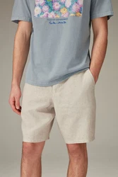 Next Shorts Signature Leinen-Shorts Khaki/Beige/Weiß/Braun