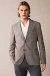 Next Leinensakko Slim Fit Sakko (1-tlg) Grau/Braun/Hellgrau/Beige