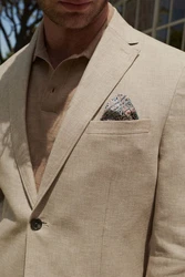 Next Leinensakko Slim Fit Sakko (1-tlg) Khaki/Beige/Braun