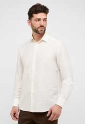 Eterna Langarmhemd COMFORT FIT Weiß/Creme/Beige/Khaki/Gelb