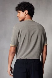 Next T-Shirt mit geometrischem Muster Beige/Braun/Dunkelgrün/Khaki/Grau