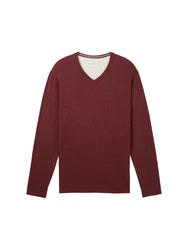 TOM TAILOR Strickpullover V-Neck (1-tlg) 