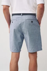 Next Chinoshorts Oxford-Shorts mit Gürtel 