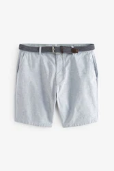 Next Chinoshorts Oxford-Shorts mit Gürtel 